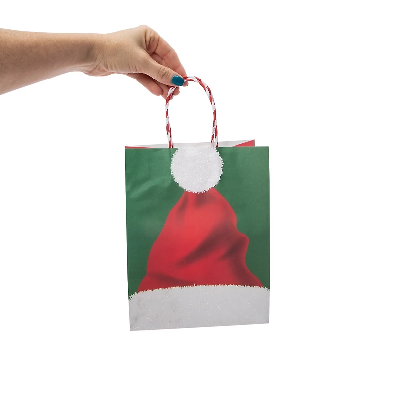 Medium Christmas Kraft Bags 5-Count