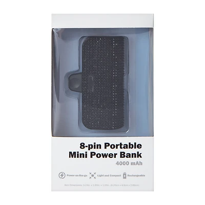8-Pin Portable Mini Power Bank 4000mAh