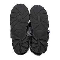 Ladies Faux Fur Lug Sole Scuff Slippers