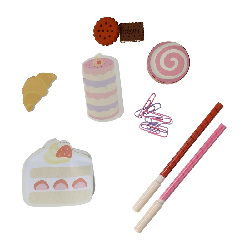 Food-Themed Stationery Set 14-Piece
