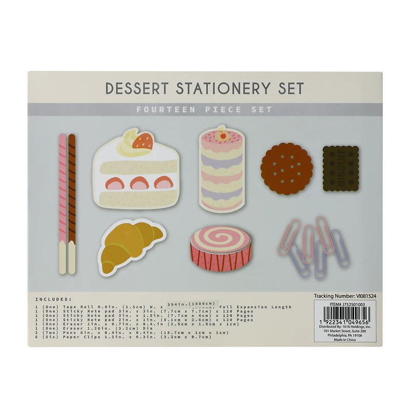 Food-Themed Stationery Set 14-Piece
