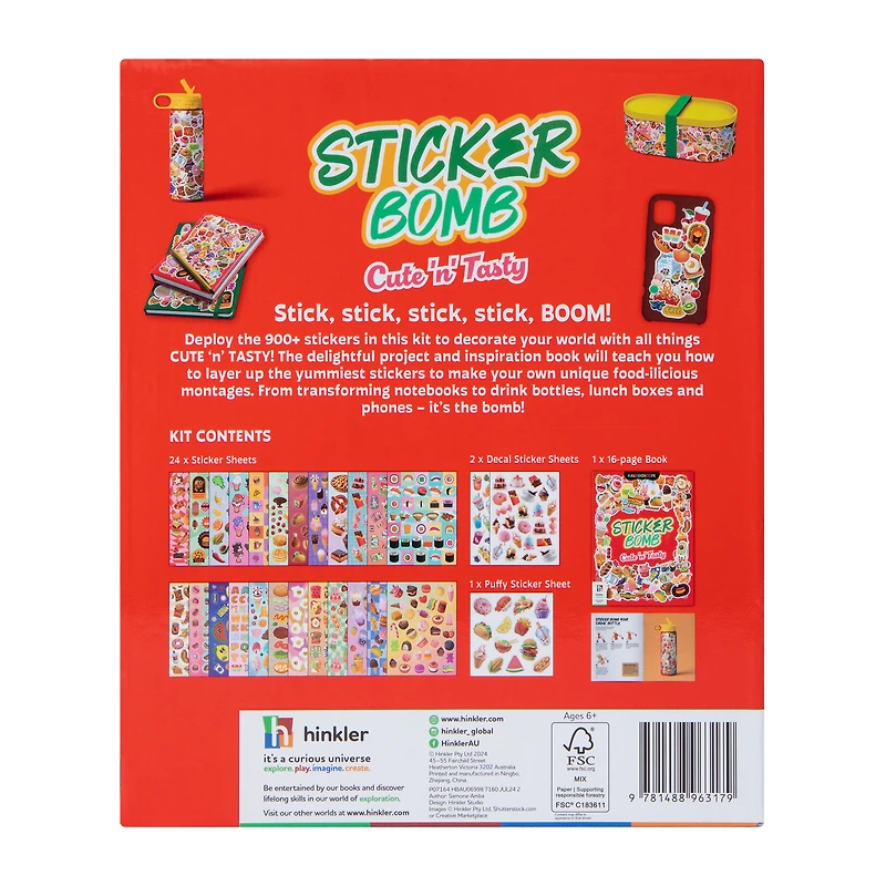 Sticker Bomb Cute & Tasty Puffy Stickers Book