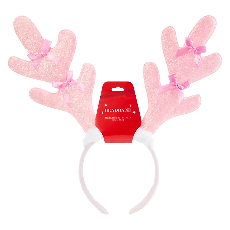 Glitter Antler Christmas Headband
