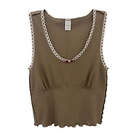 Girls Lace Bordered Vest Top