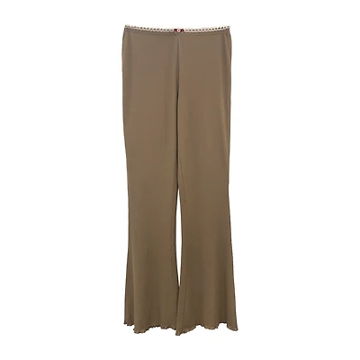 Ribbed Rosette Lace Pants