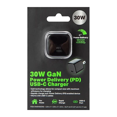 30W GaN Power Delivery USB-C Charger