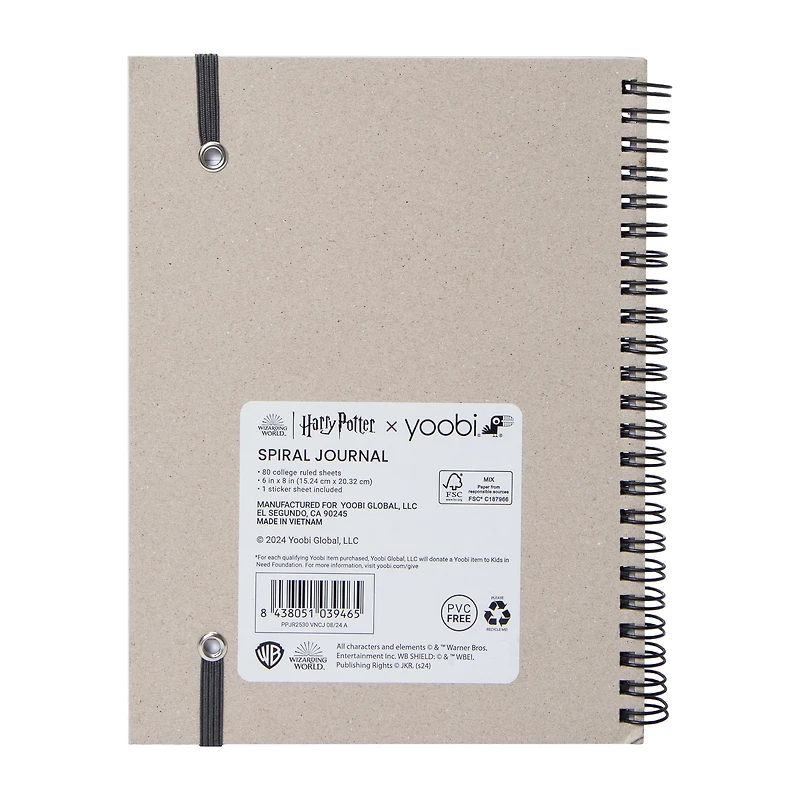 yoobi® x harry potter™ college ruled journal 6in 8in