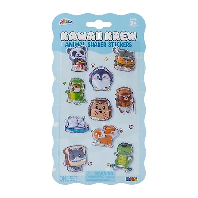Kawaii Krew Blue Animal Shaker Stickers
