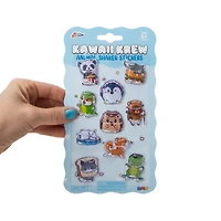 Kawaii Krew Blue Animal Shaker Stickers