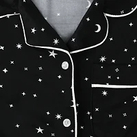 Short-Sleeve Button-Up Pajama Top