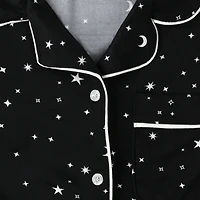 Short-Sleeve Button-Up Pajama Top