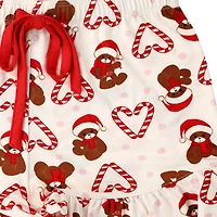 Ruffle-Trim Christmas PJ Shorts