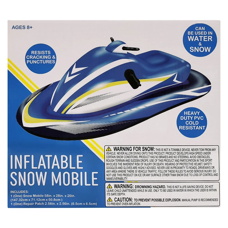 Inflatable Snow Mobile 58in x 28in