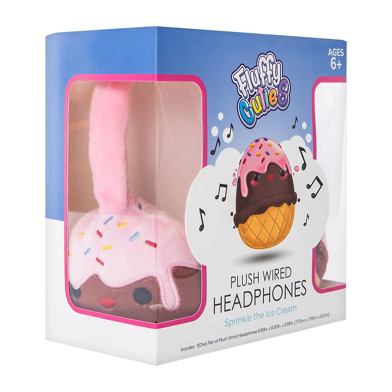 Fluffy Cuties Plush Wired Headphones