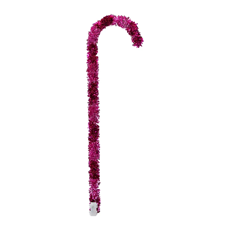 LED Tinsel Candy Cane 13.4in x 48in