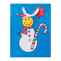 Happy Face Snowman Medium Gift Bag 7in x 9in