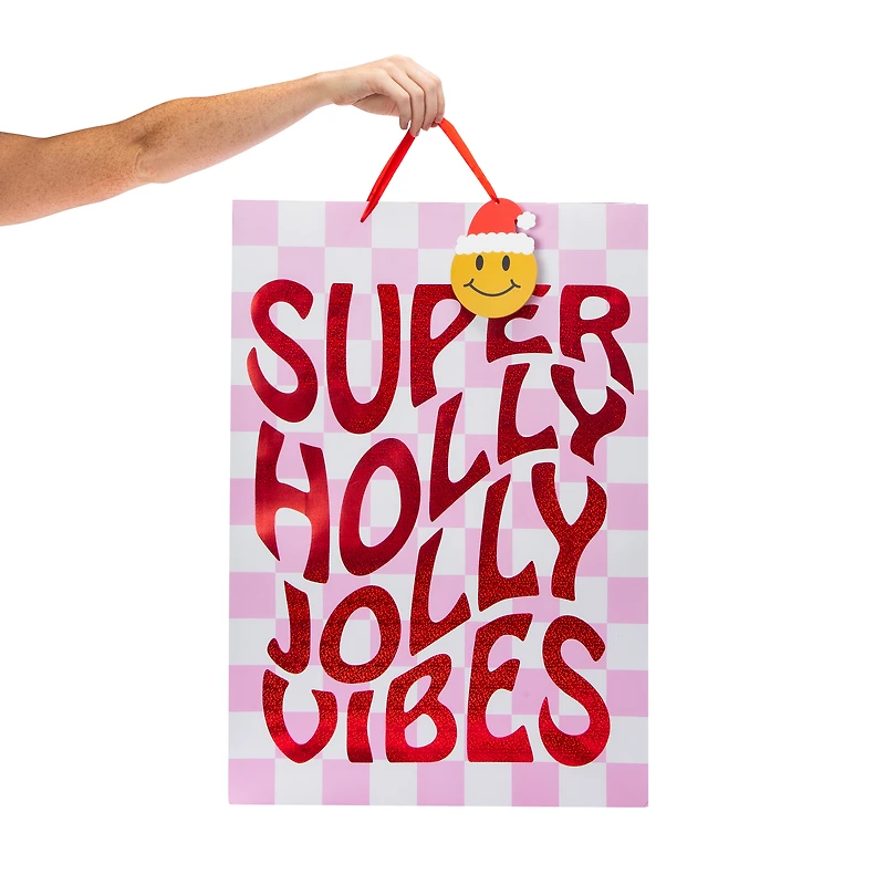 Super Holly Jolly Vibes Christmas Gift Bag