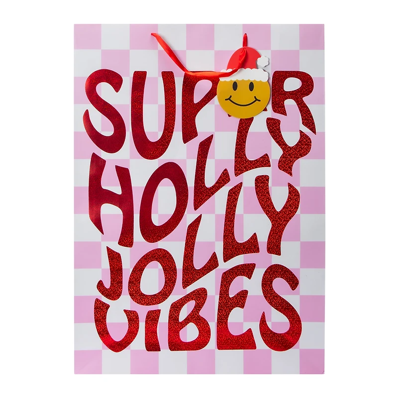 Super Holly Jolly Vibes Christmas Gift Bag