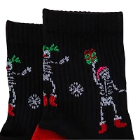 Ribbed Christmas Crew Socks