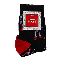 Ribbed Christmas Crew Socks
