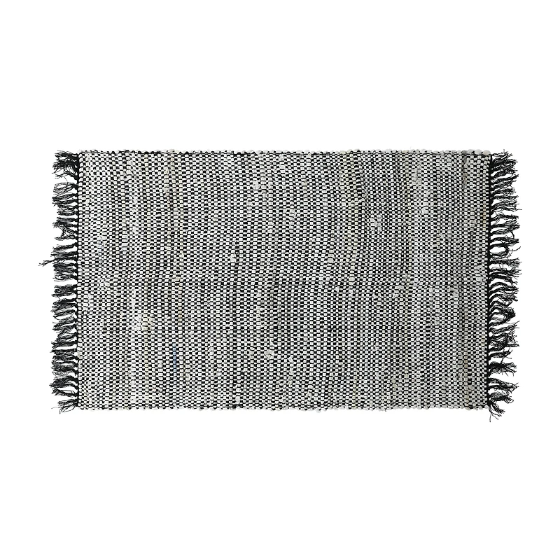 Black And White Chindi Rug