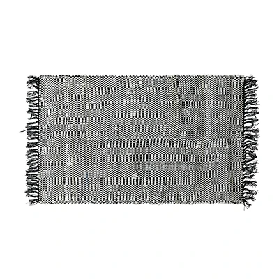 Black And White Chindi Rug