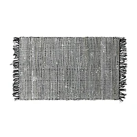 Black And White Chindi Rug