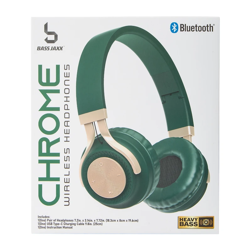 Bass Jaxx™ Chrome Wireless Headphones