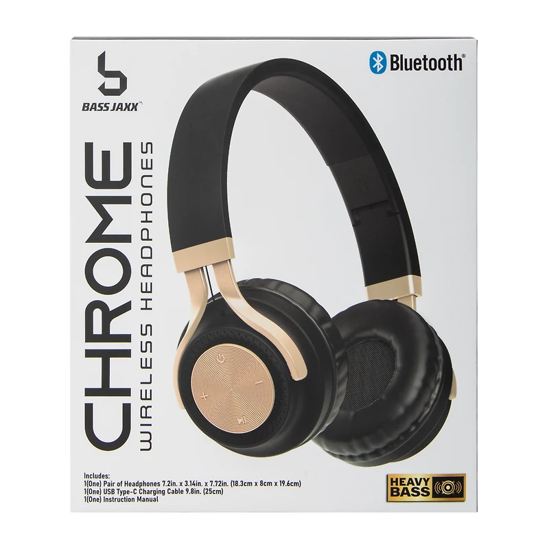 Bass Jaxx™ Chrome Wireless Headphones