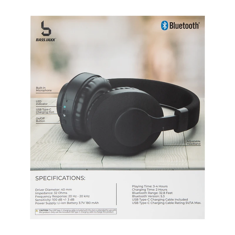 Bass Jaxx™ Iconic Wireless Bluetooth® Headphones