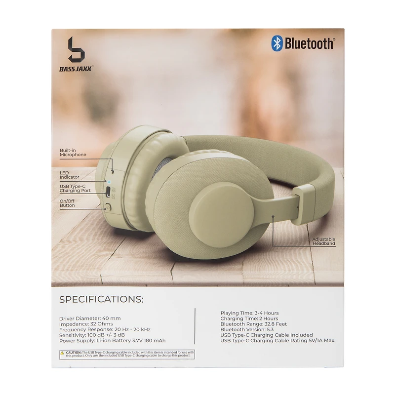 Bass Jaxx™ Iconic Wireless Bluetooth® Headphones