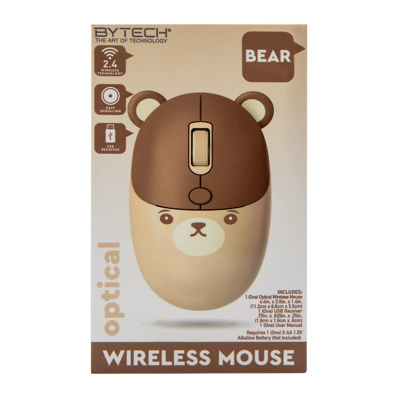 Animal Wireless Optical Mouse