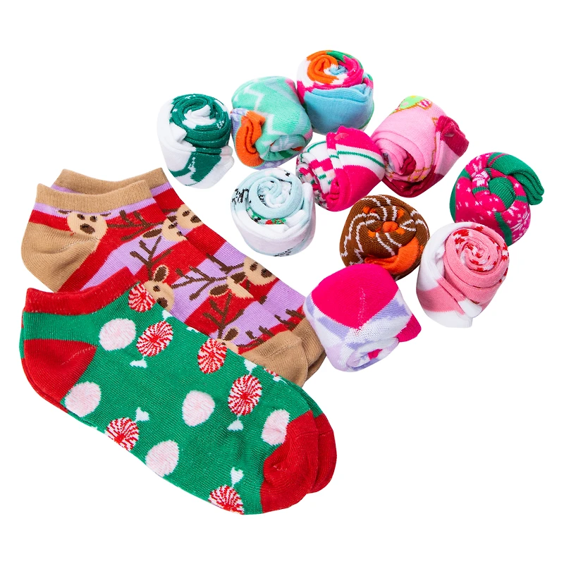 Ladies No-Show 12 Days Of Socks