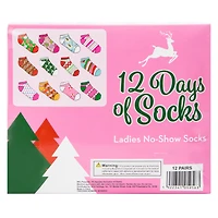 Ladies No-Show 12 Days Of Socks
