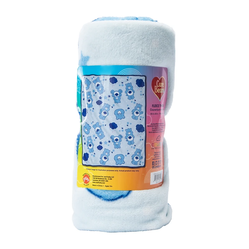 Care Bears™ Blue Fleece Throw 40in x 50in