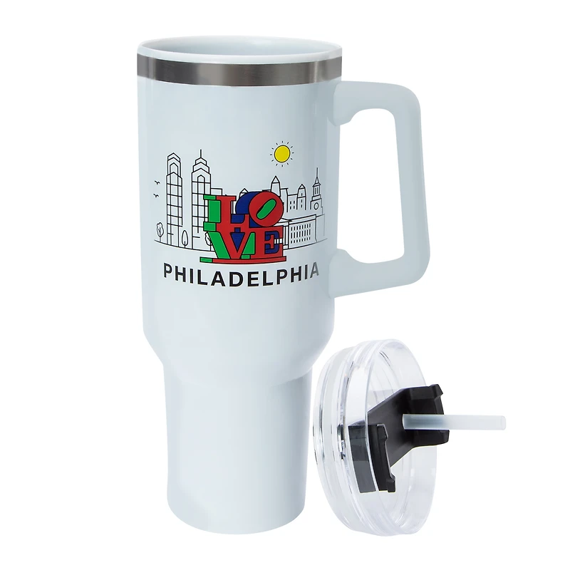 Philadelphia Stainless Steel Tumbler With Handle 42oz