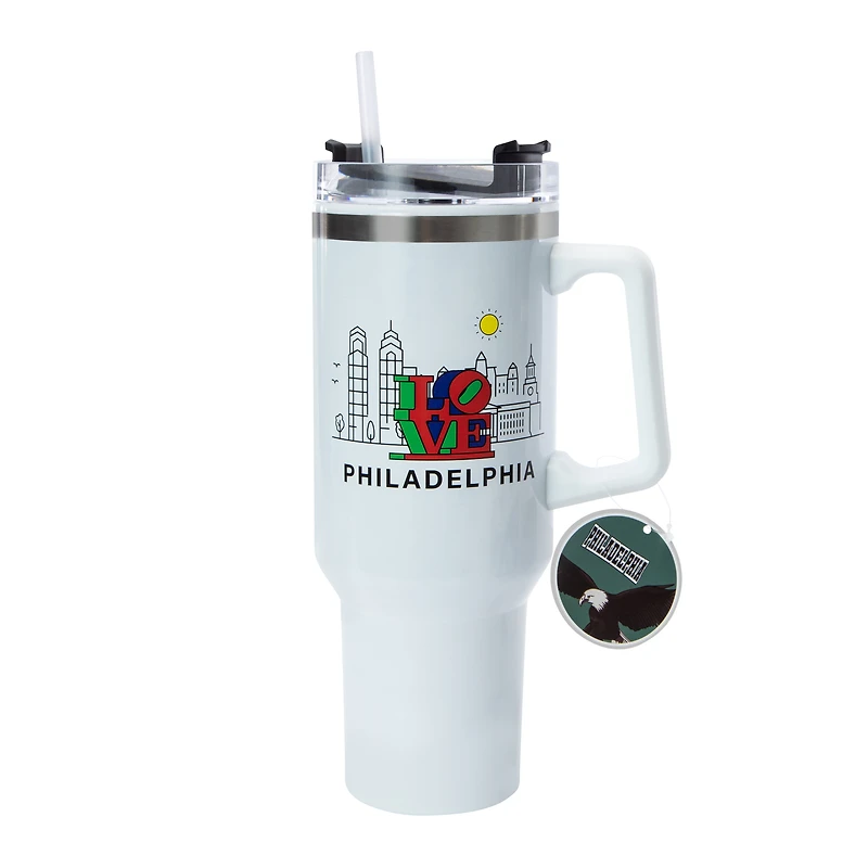 Philadelphia Stainless Steel Tumbler With Handle 42oz