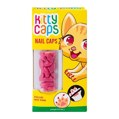 Kitty Caps Pink Nail Caps 24-Count