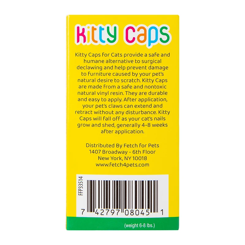 Kitty Caps Pink Nail Caps 24-Count