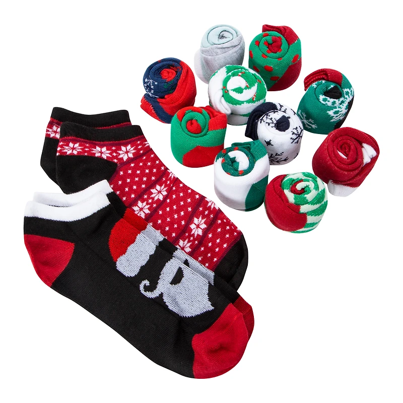 12 Days Of Socks Ladies No-Show Socks