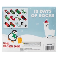 12 Days Of Socks Ladies No-Show Socks