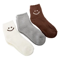 Ladies Terry Sweatshirt Socks 3-Pack