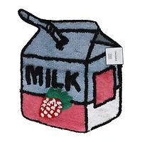 Strawberry Milk Carton Shaped Cotton Rug