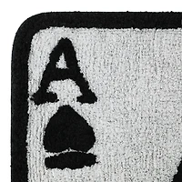 Playing Card Shaped Cotton Rug 24in x 36in