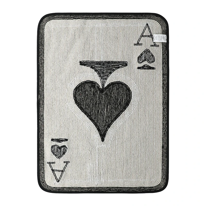 Playing Card Shaped Cotton Rug 24in x 36in