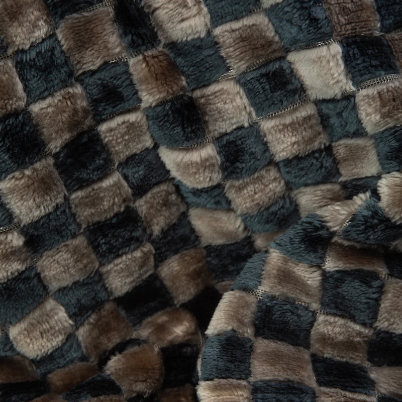 Luxe Collection Checker Throw Blanket 50in x 60in