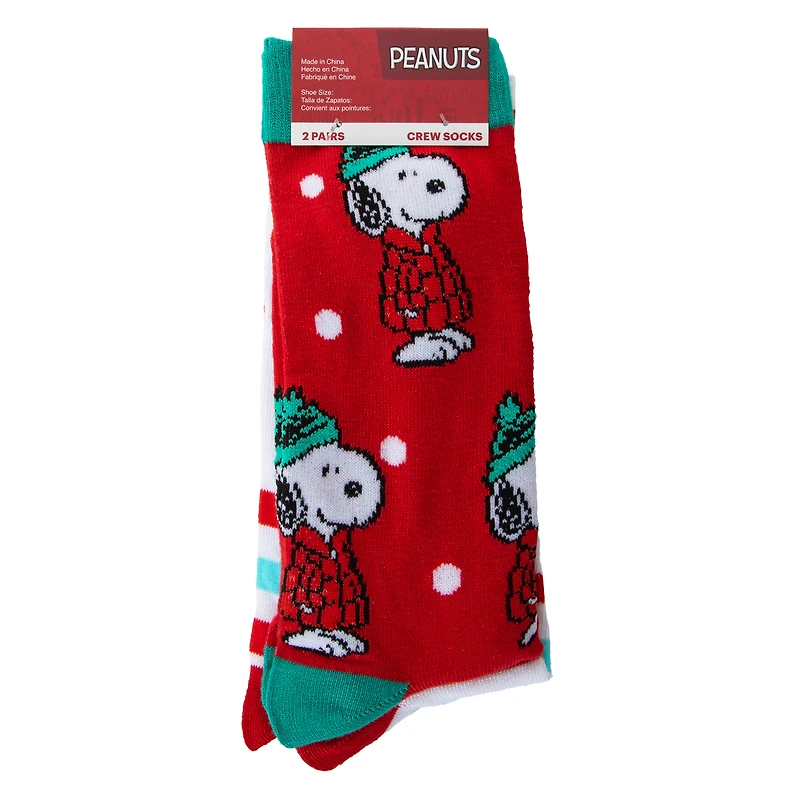 Peanuts® Crew Socks 2-Pairs