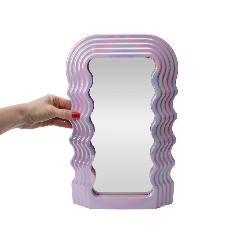 Iridescent Wavy Mirror