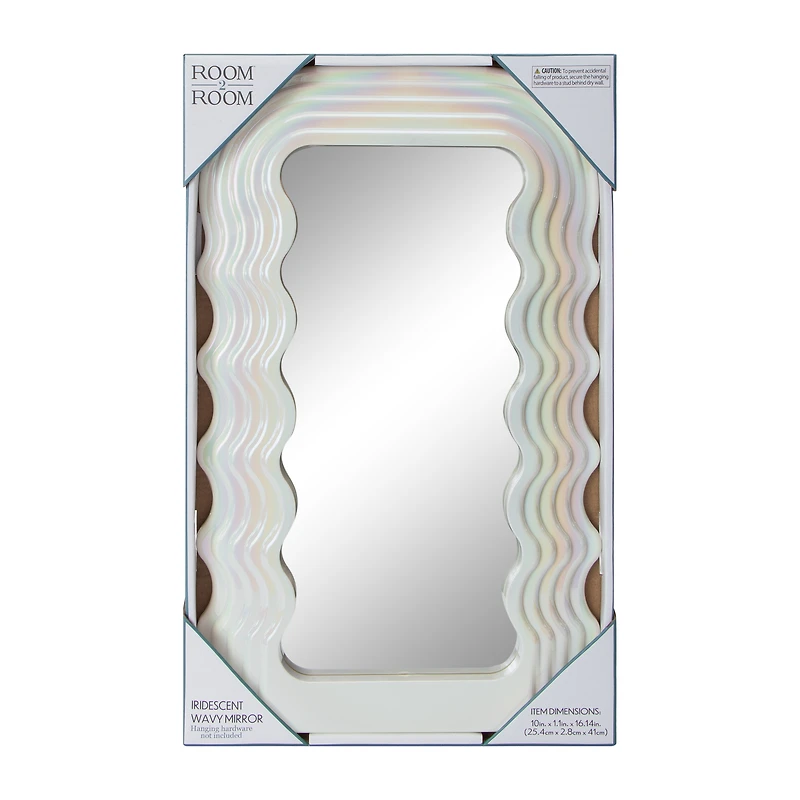 Iridescent Wavy Mirror