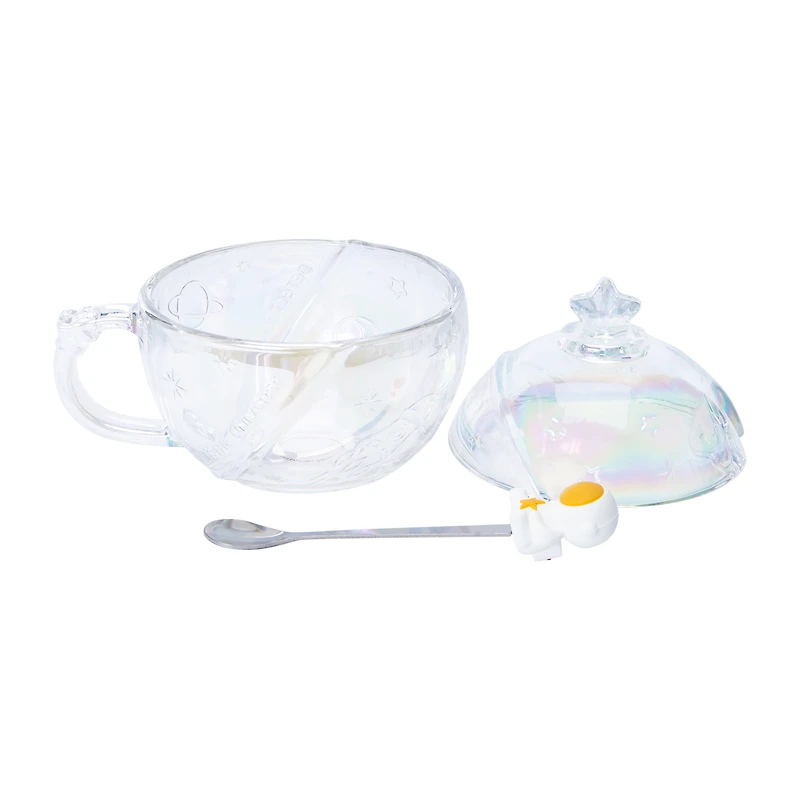 Glass Planet Mug With Spoon 9.5oz